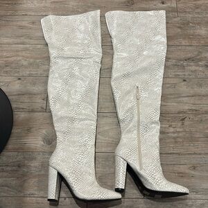 White Cow Girl Western Oven The Knee / Thigh Boots